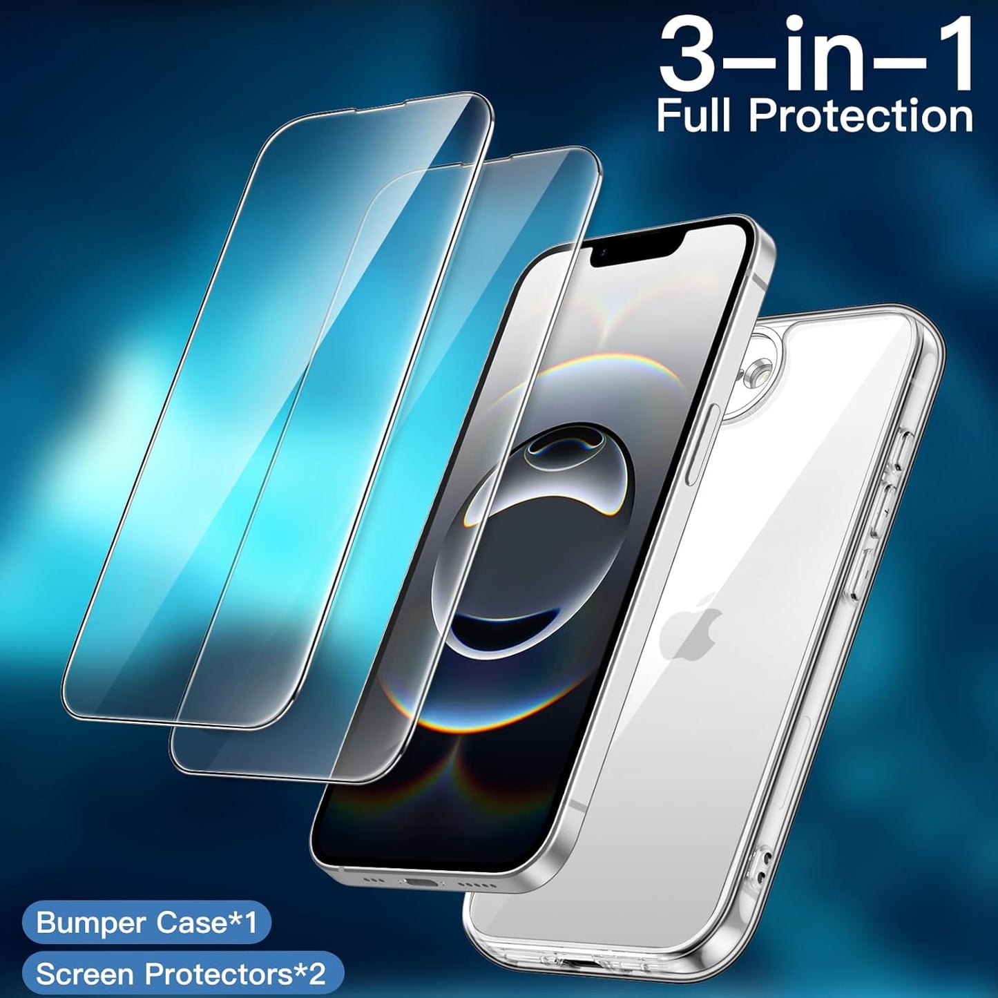 JETech Clear Protective Phone Case for iPhone 17e/16e - Durable Slim Fit NEW
