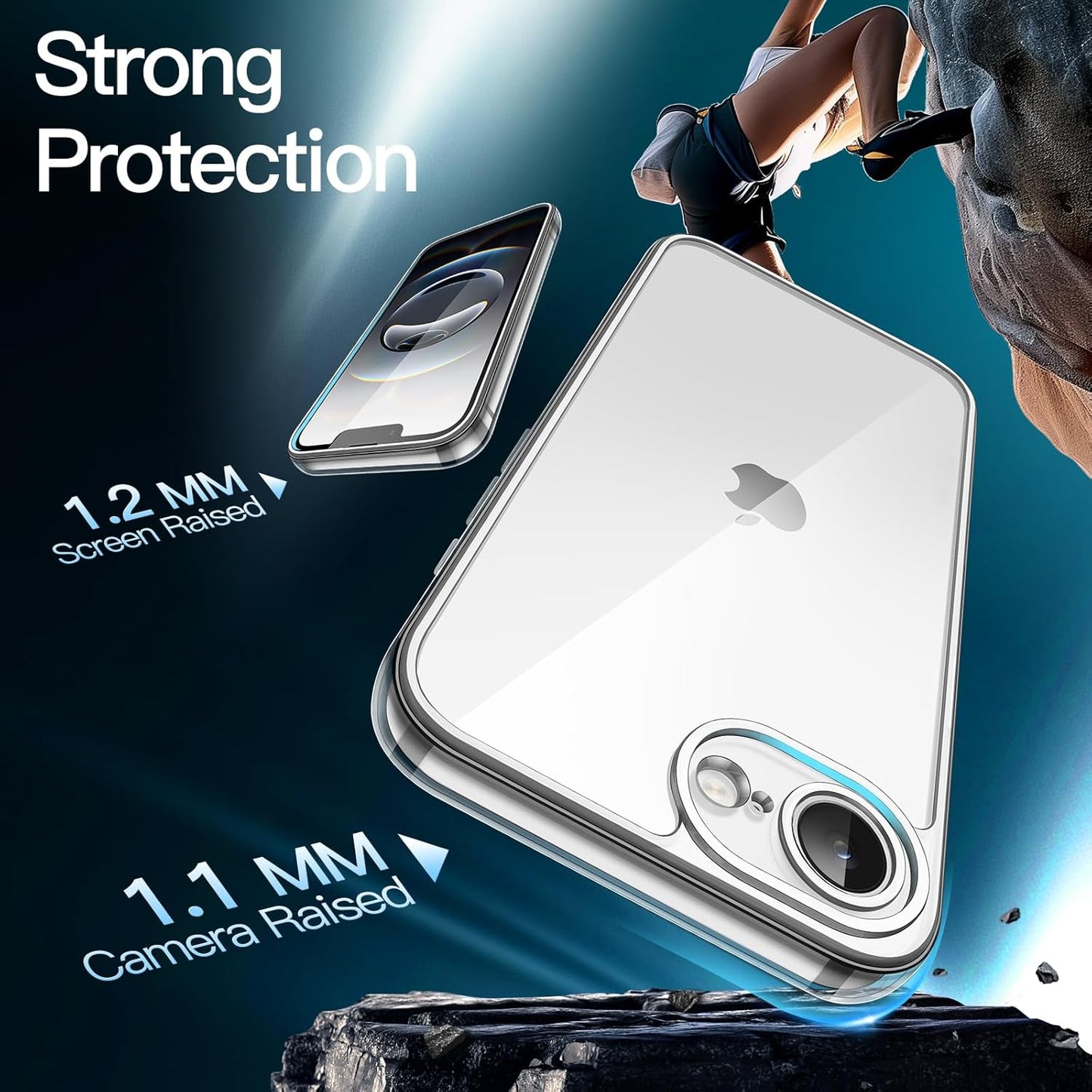 JETech Clear Protective Phone Case for iPhone 17e/16e - Durable Slim Fit NEW