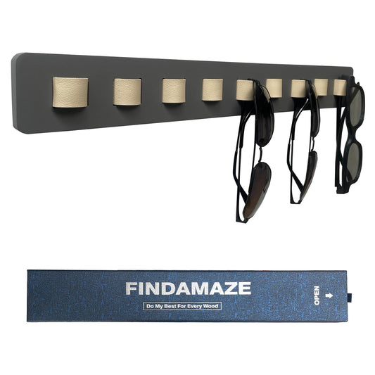 FINDAMAZE Wall Mounted Sunglasses Organizer Eyeglasses Holder Grey Storage NEW