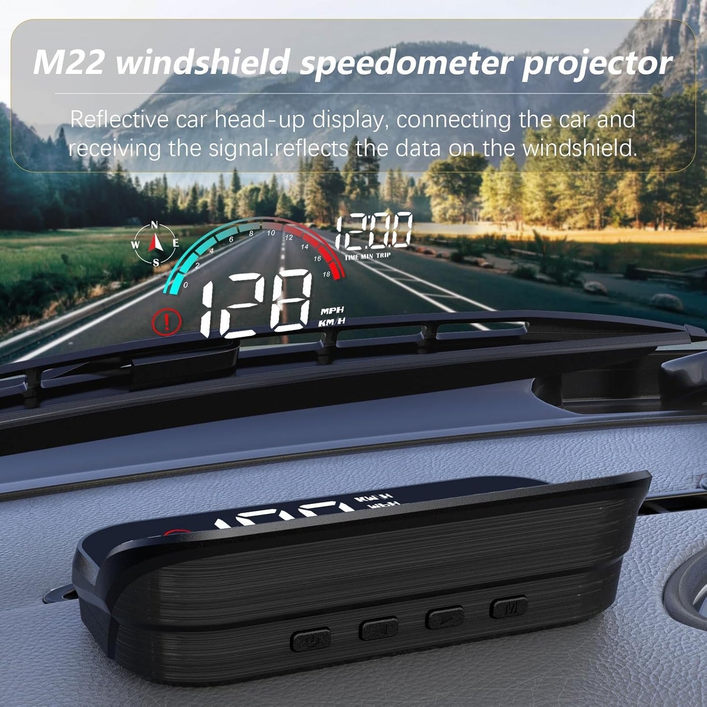 Black Digital Speedometers Speedometer Projector Windshield Display for DEMO