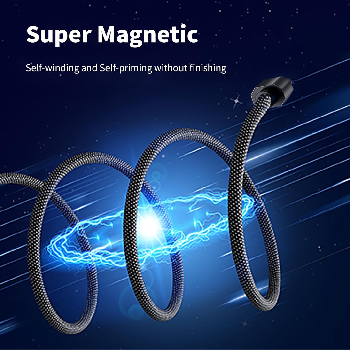BELAROI 1.2M USB Cables USB-C to Lightning Magnetic Coiled Charging Cable, NEW