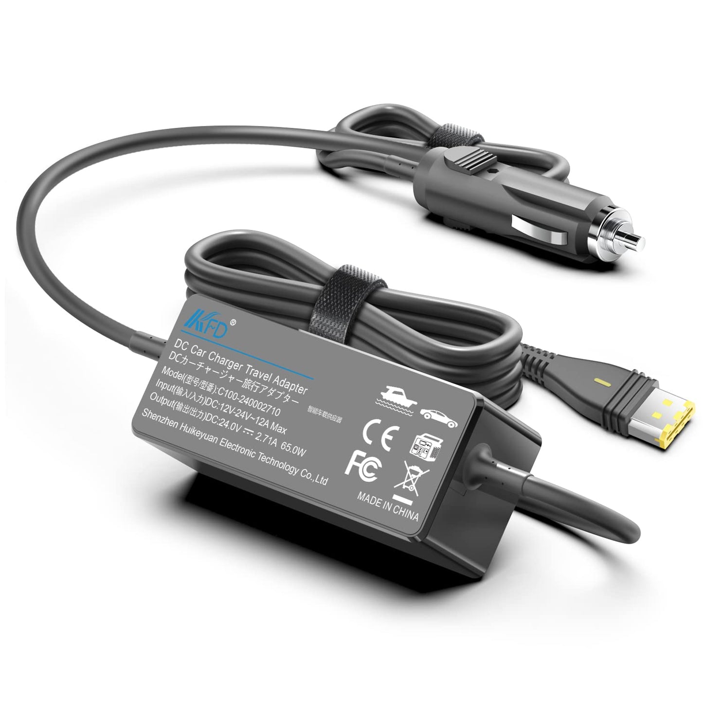 24V 65W Electronics Black Car Charger Adapter for CPAP Machines Travel NEW