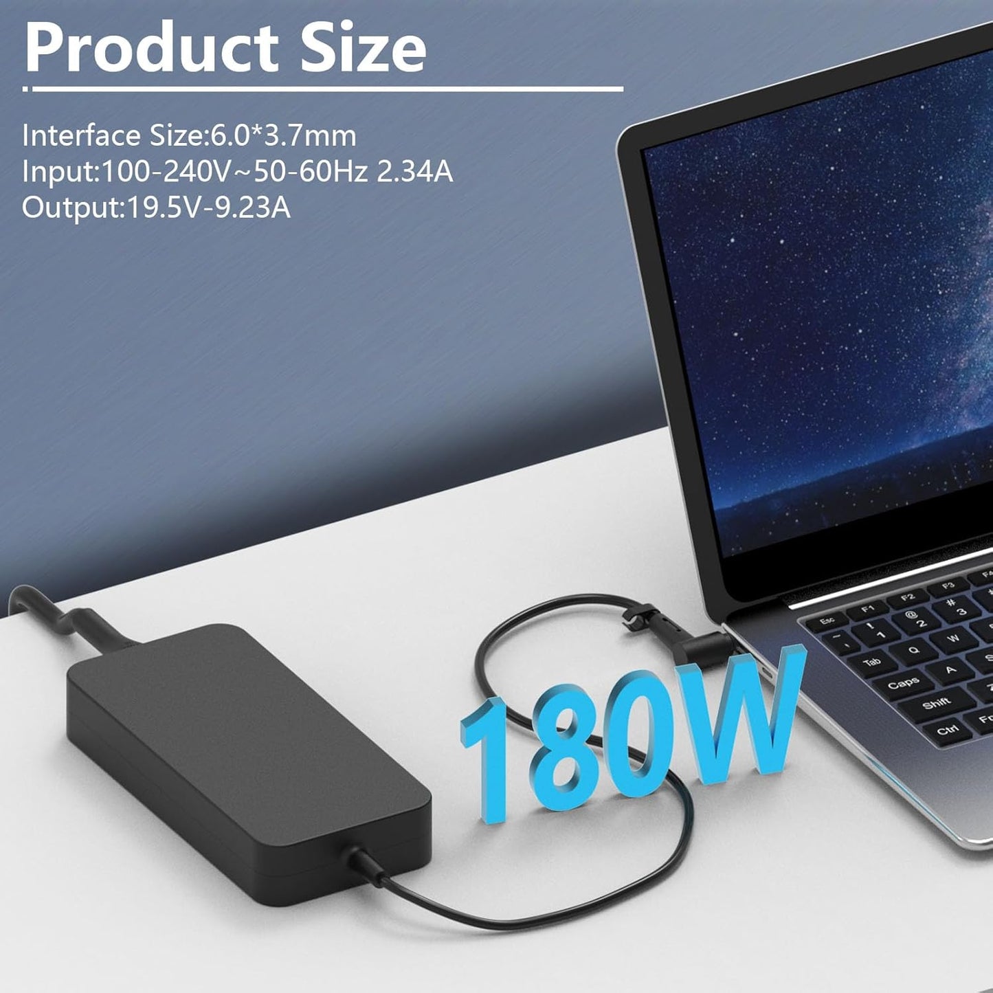 180W Laptop Charger for Asus Rog Zephyrus G14 G15 6.0*3.7mm Black DEMO