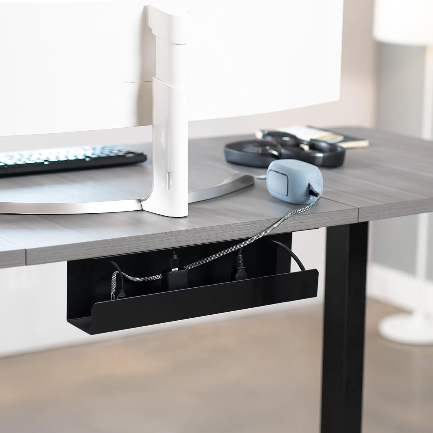 VIVO Cable Organizer Tray Power Strip Holder Cord Management Desk Accessory NEW