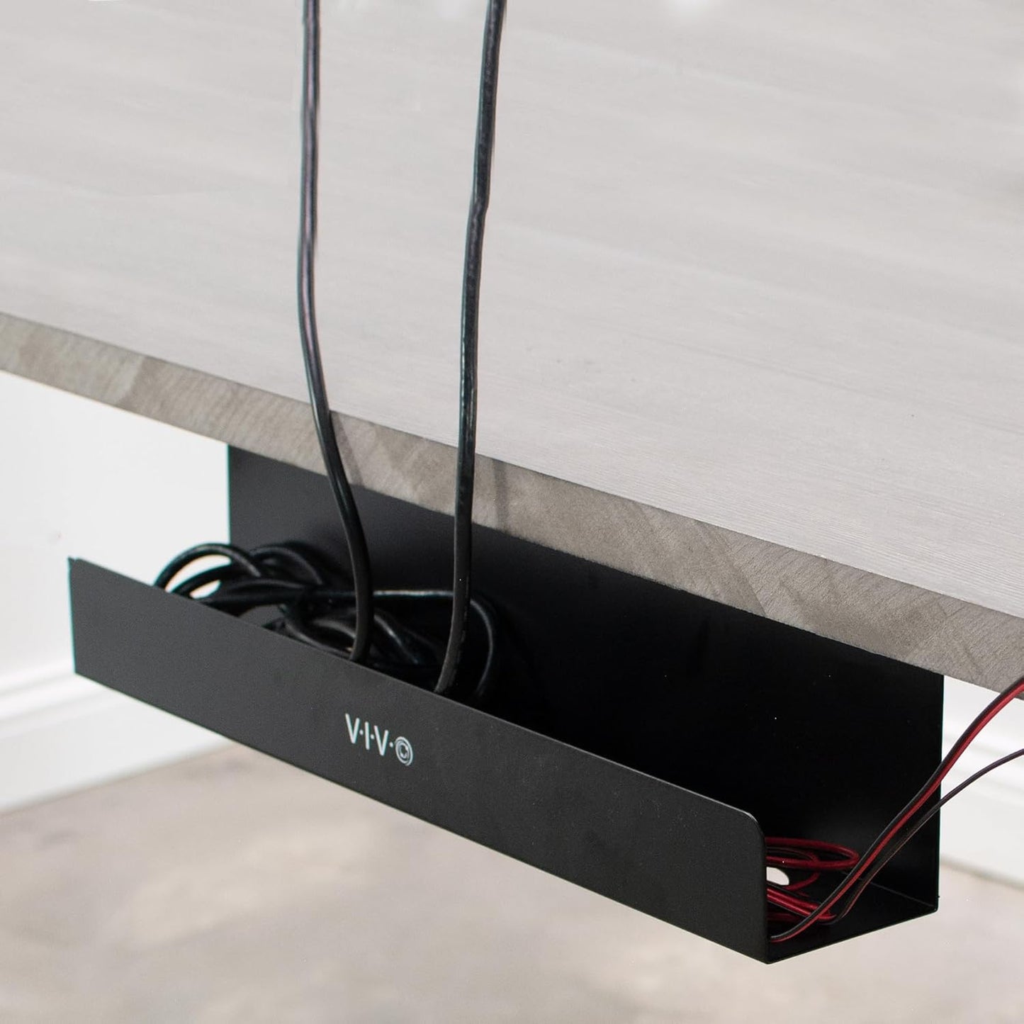 VIVO Cable Organizer Tray Power Strip Holder Cord Management Desk Accessory NEW