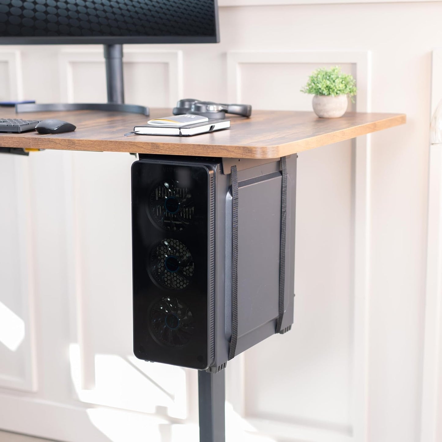 VIVO Adjustable Computer Cases Under-Desk and Wall Mount PC Holder Bracket NEW