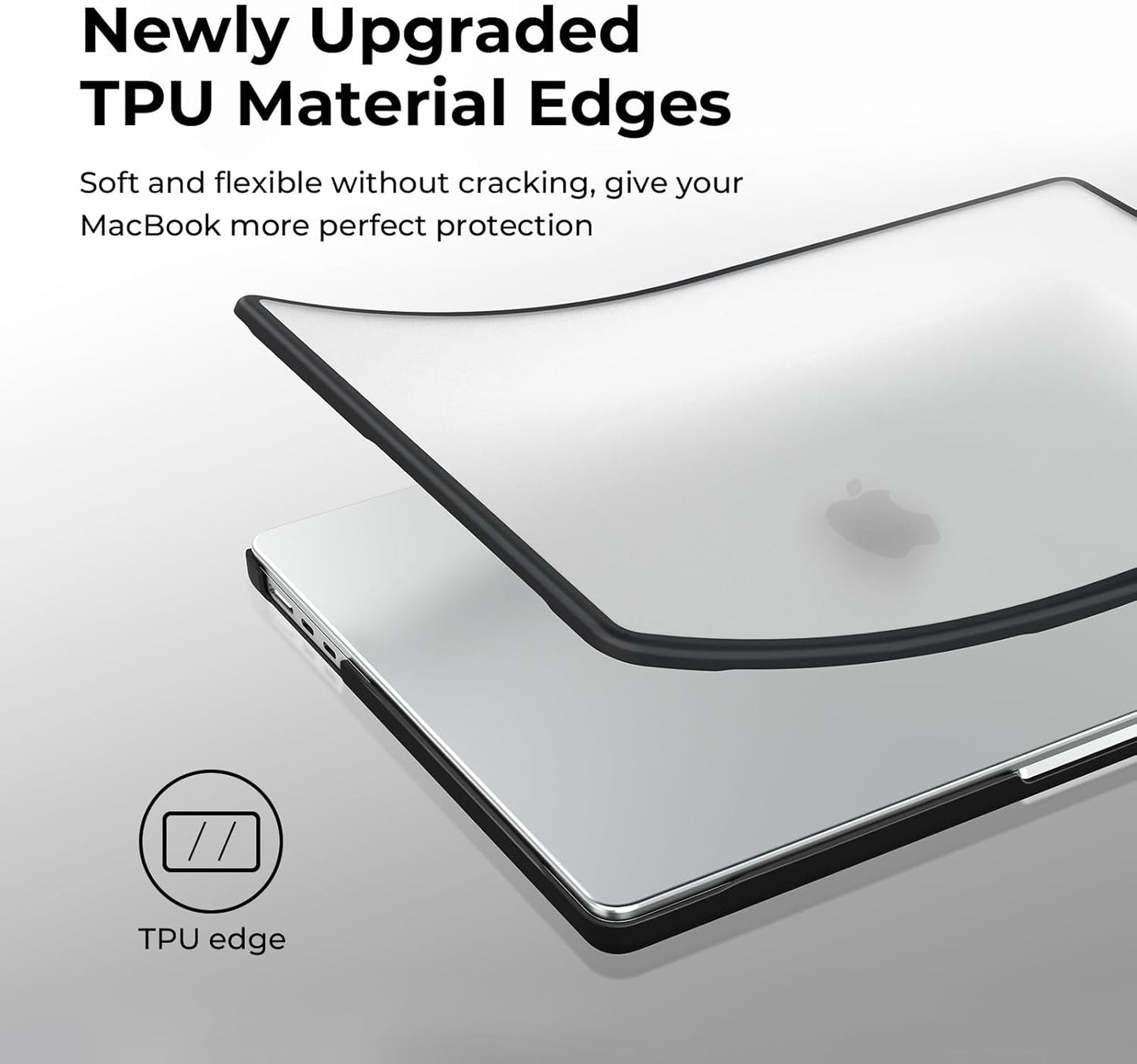 BlueSwan Frosted Clear Hard Case Shell for Macbook Air 13" M1 Laptop Cover DEMO