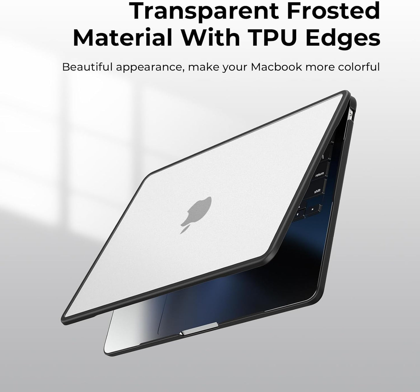 BlueSwan Frosted Clear Hard Case Shell for Macbook Air 13" M1 Laptop Cover DEMO