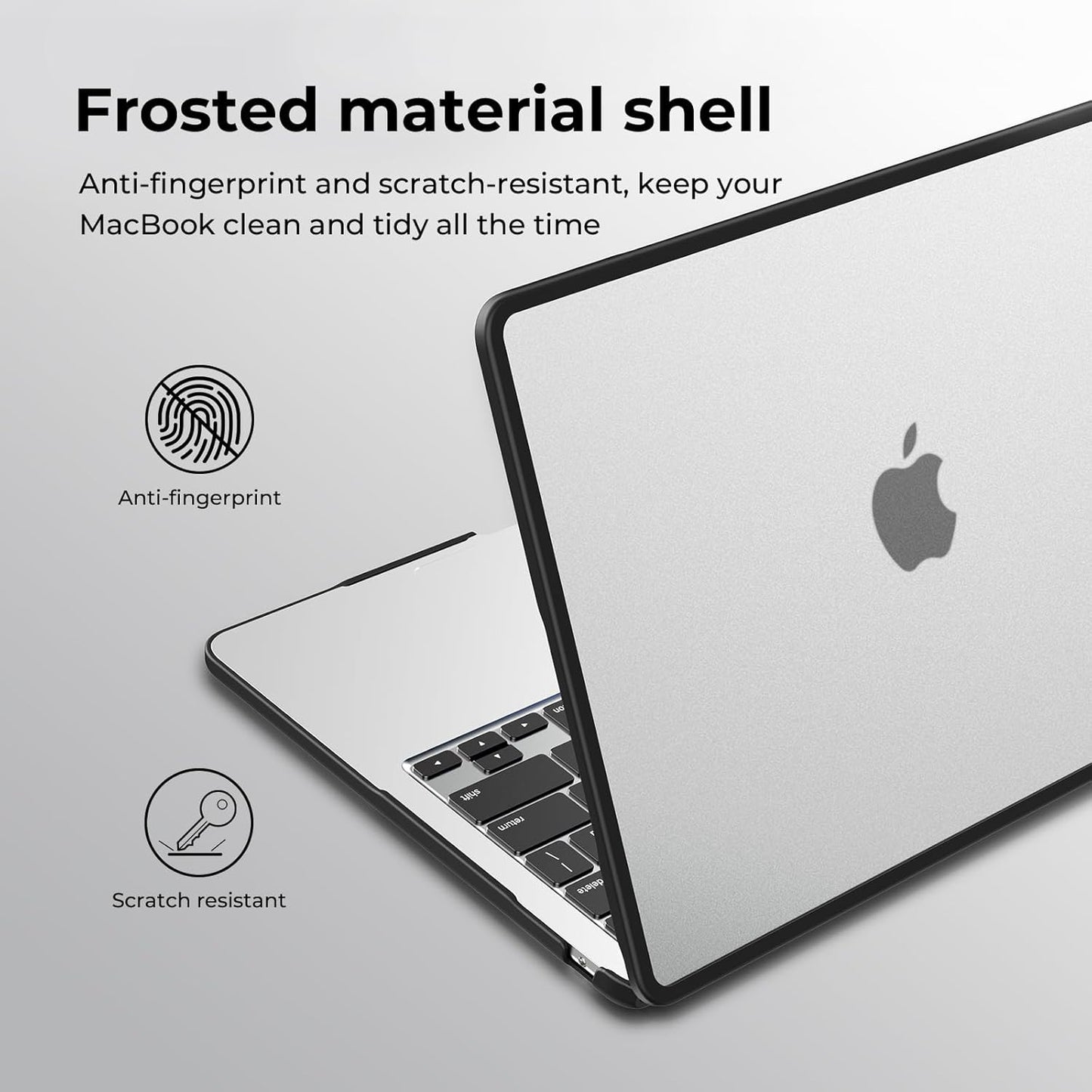 BlueSwan Frosted Clear Hard Case Shell for Macbook Air 13" M1 Laptop Cover DEMO