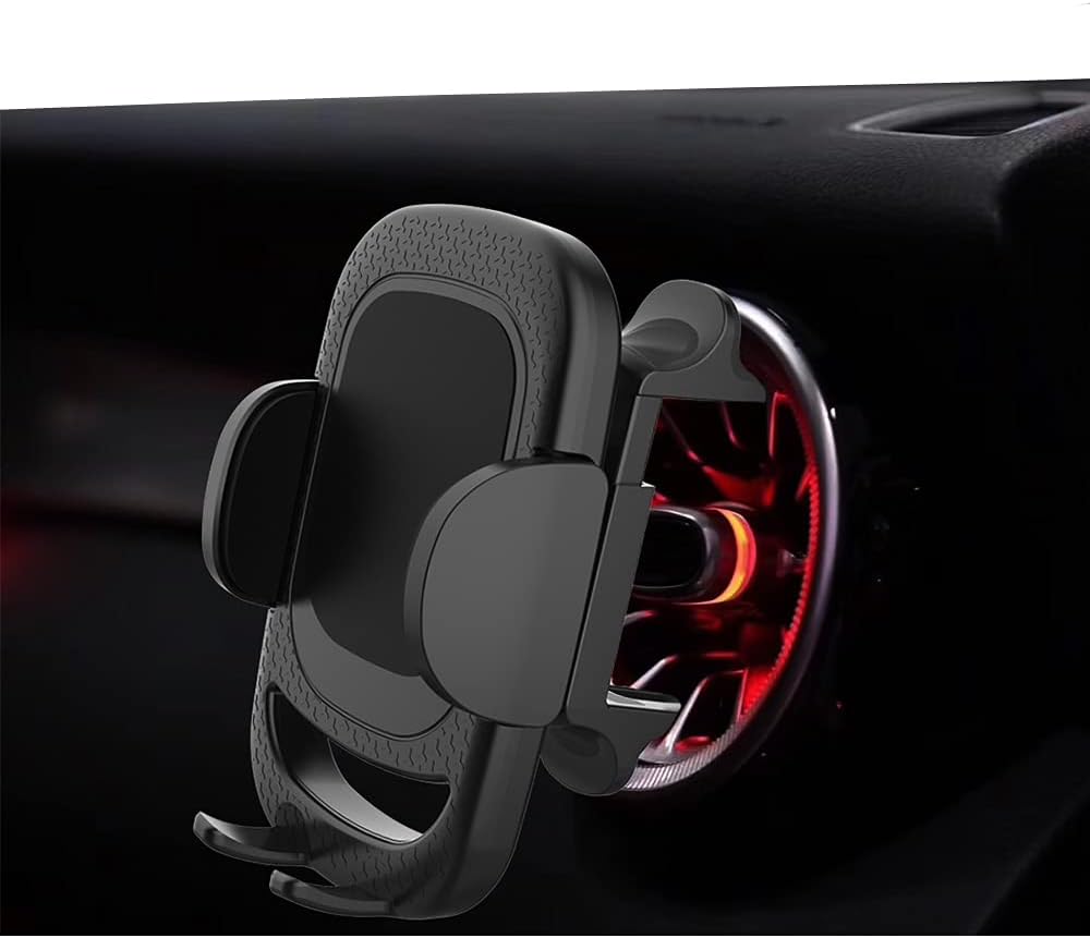 Universal Dash-Mounted Phone Holder for Car Vent - Black Adjustable Mobile DEMO