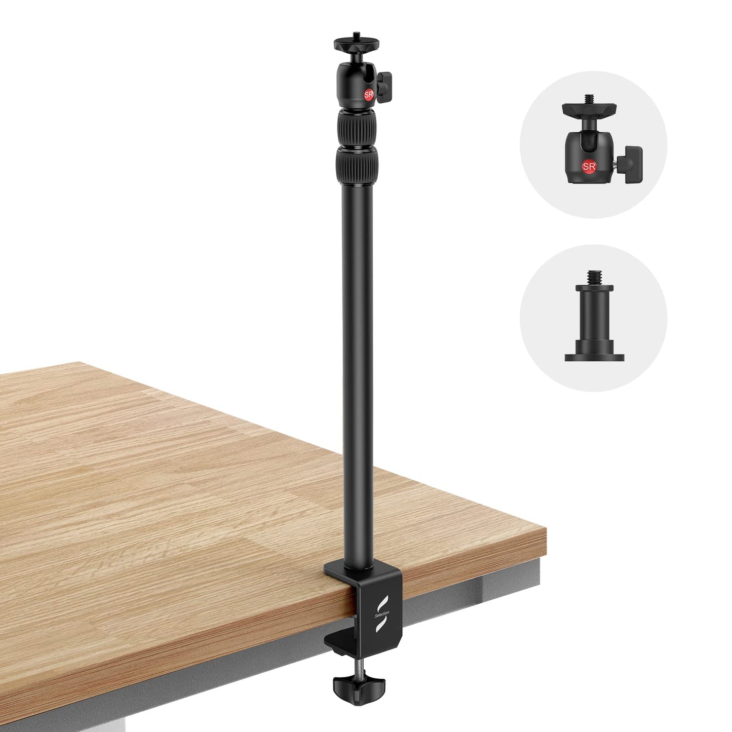 SMALLRIG Adjustable Camera Desk Mount Table Stand with 1/4" Ball Head