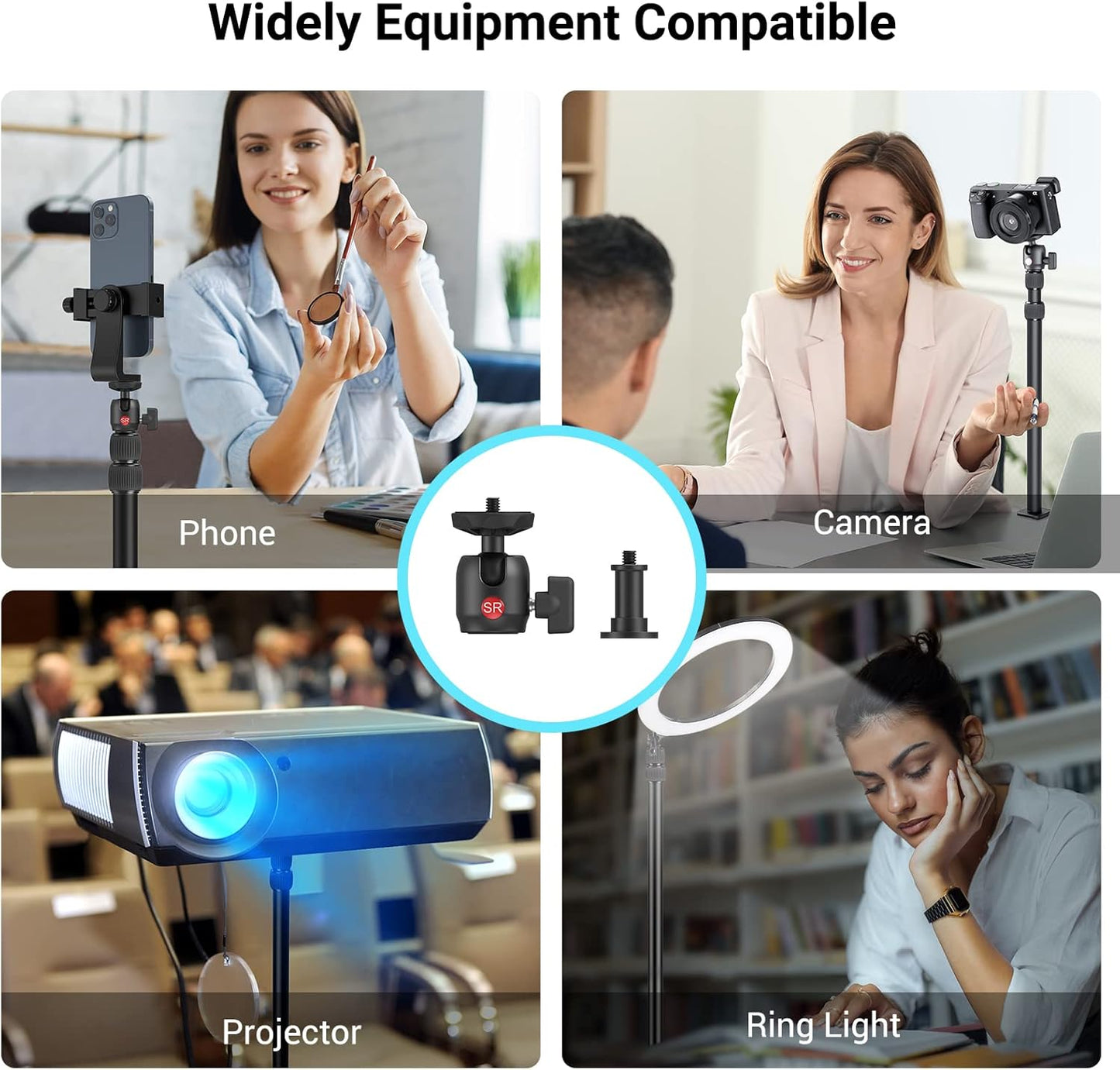 SMALLRIG Adjustable Camera Desk Mount Table Stand with 1/4" Ball Head