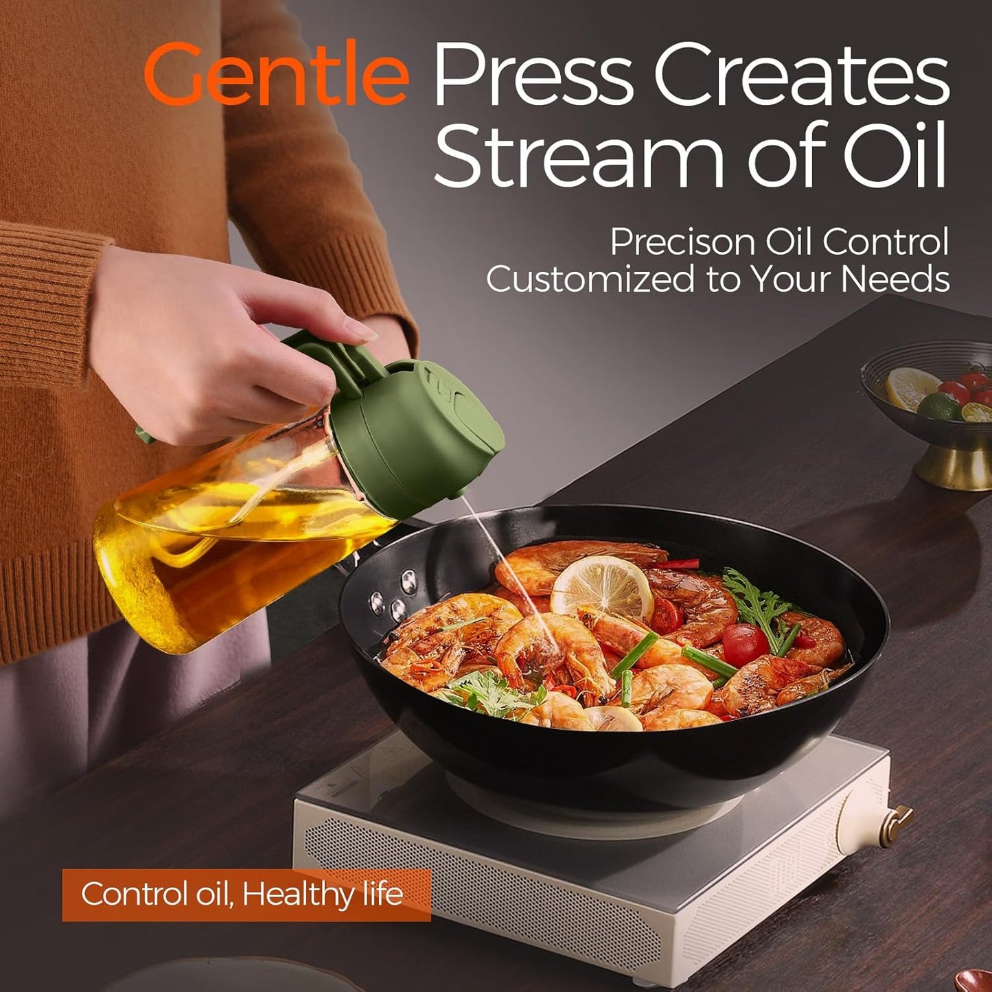 YARRAMATE Oil Oil Sprayers Sprayer for Cooking Food-Grade Glass Bottle NEW