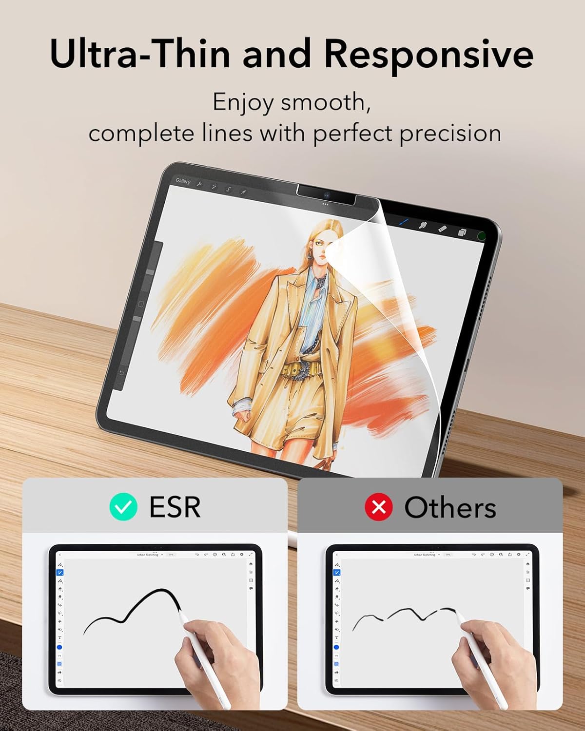 ESR 2-Pack Paper-Feel Screen Protectors for iPad Pro 13" (2025/2024) Size NEW
