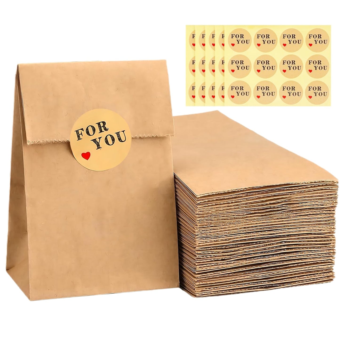 Generic Brown Paper Gift Bags 9x5.5x18cm for Gifts, Parties, Weddings, NEW