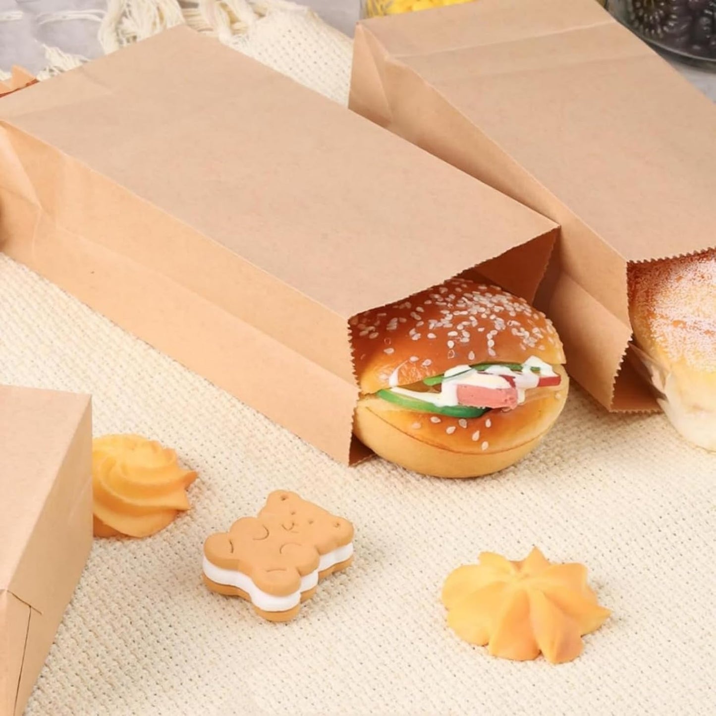 Generic Brown Paper Gift Bags 9x5.5x18cm for Gifts, Parties, Weddings, NEW