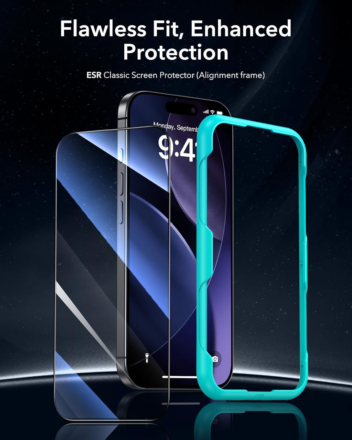 ESR Clear Screen Protectors for iPhone 17 Pro High Clarity 9H Hardness Size NEW