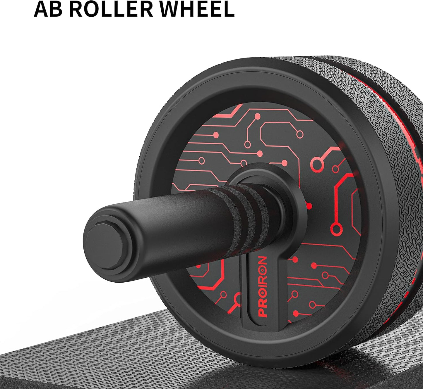 PROIRON Ab Exercise Wheels for Core Workouts - Black & Red Fitness DEMO