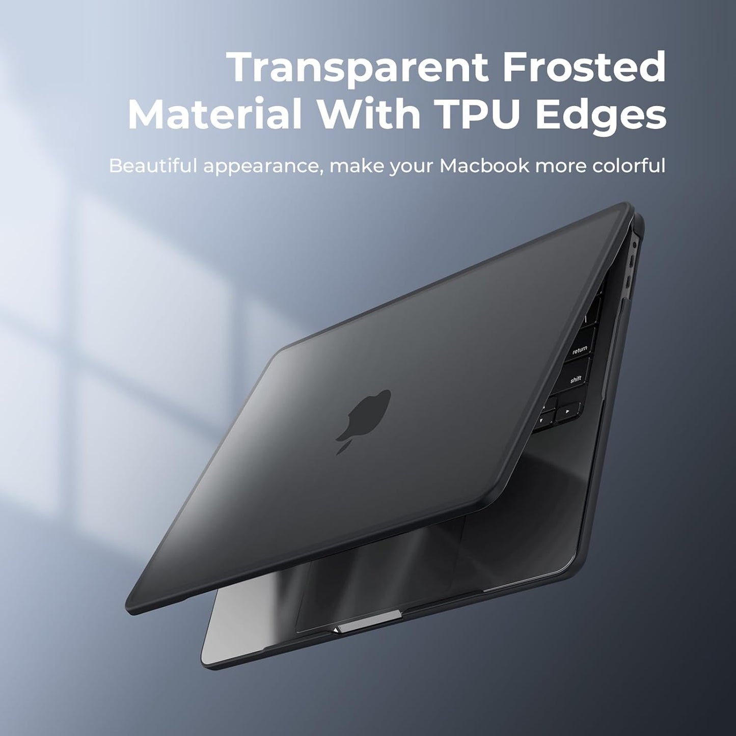 BlueSwan Frosted Black Hard Case Shell for Macbook Pro 13 Inch Laptop DEMO