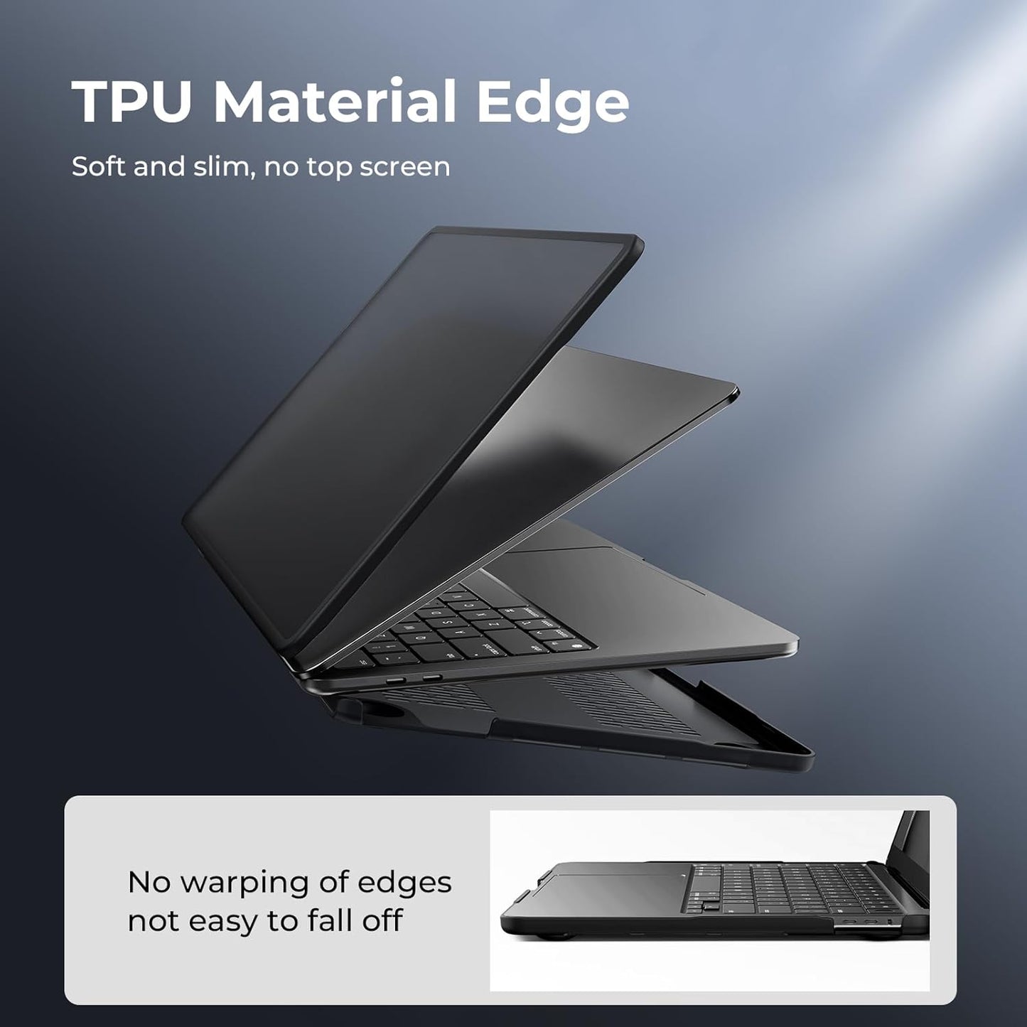 BlueSwan Frosted Black Hard Case Shell for Macbook Pro 13 Inch Laptop DEMO
