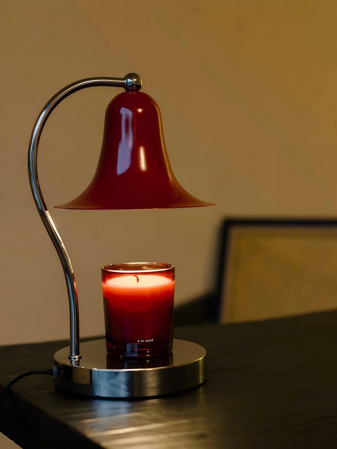 Adjustable Dimmable Aromatherapy Candle Warmer Lamp Burgundy Home Decor NEW