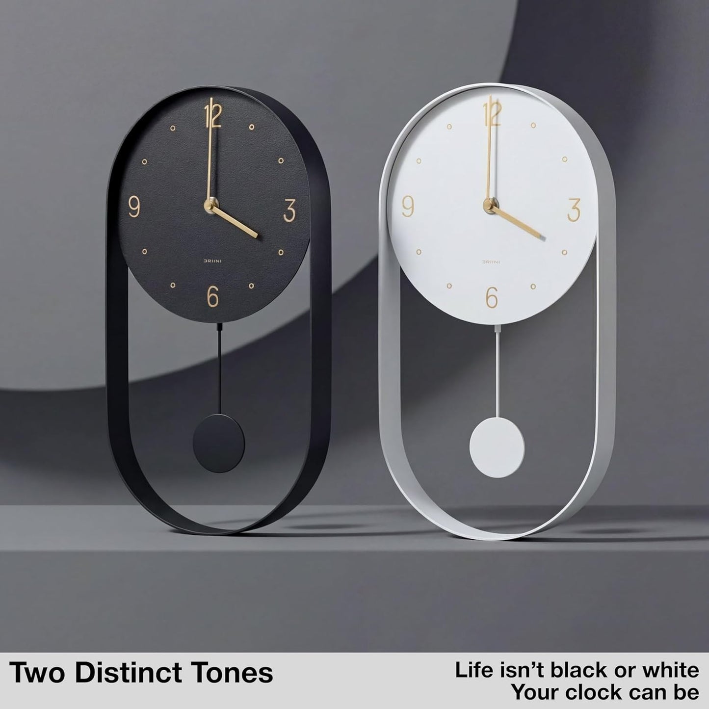 Elegant Modern Decorative White Wall Clock with Unique Metal Frame Size - DEMO