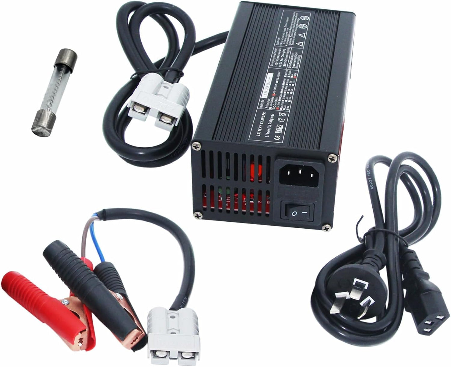14.6V 20A LiFePO4 Battery Charger Charging Unit for Electric Devices Black DEMO