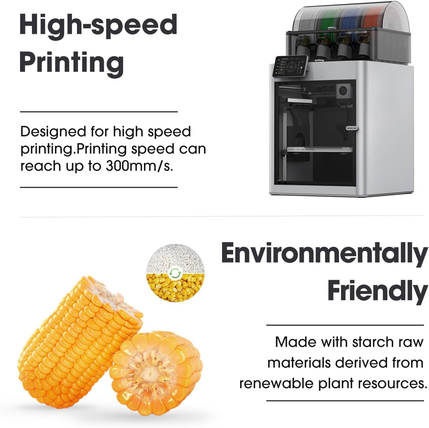 eSUN 1kg Silver PLA PRO Filament for High-Speed Laser Printers Size 1kg DEMO