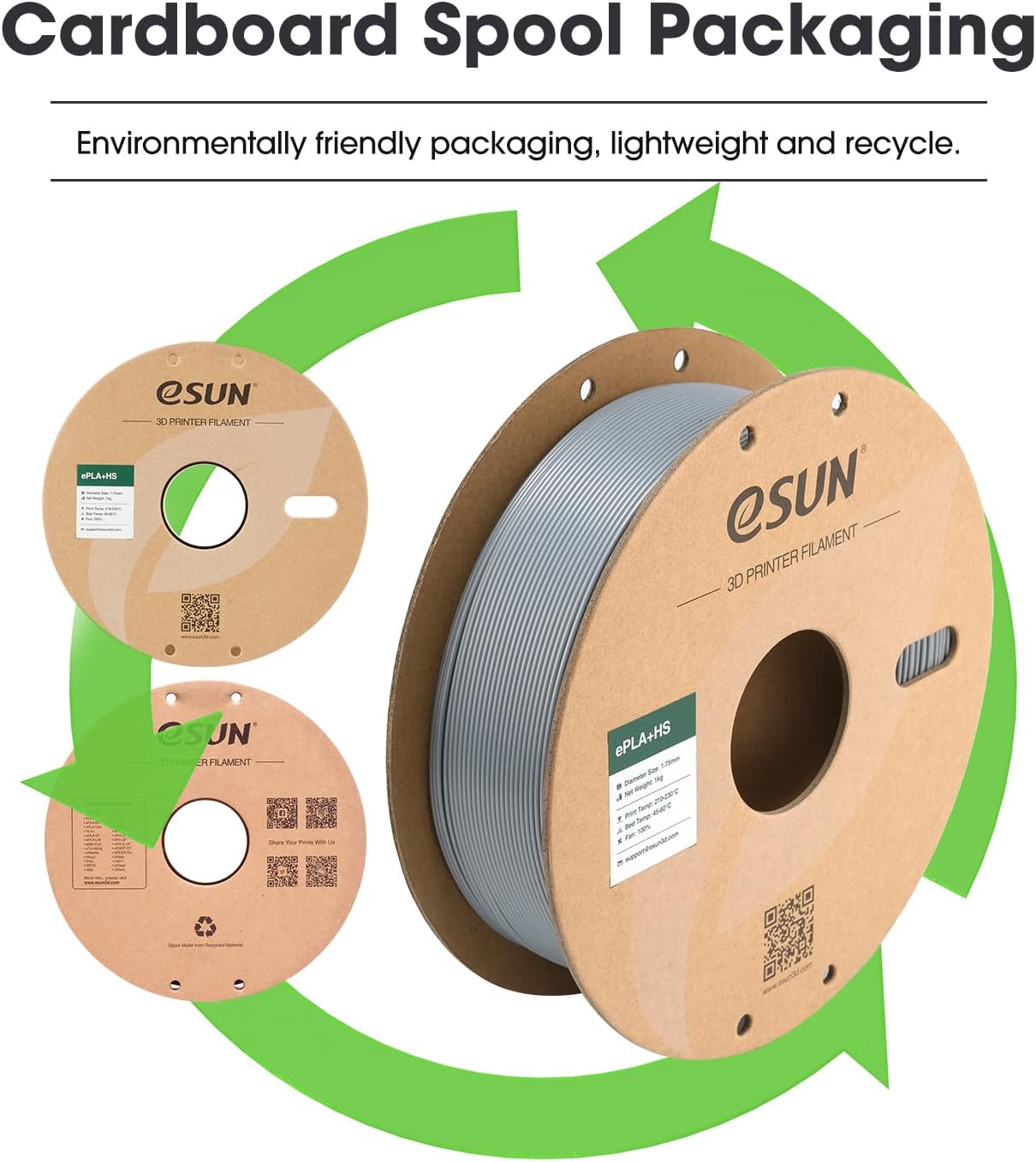 eSUN 1kg Silver PLA PRO Filament for High-Speed Laser Printers Size 1kg DEMO