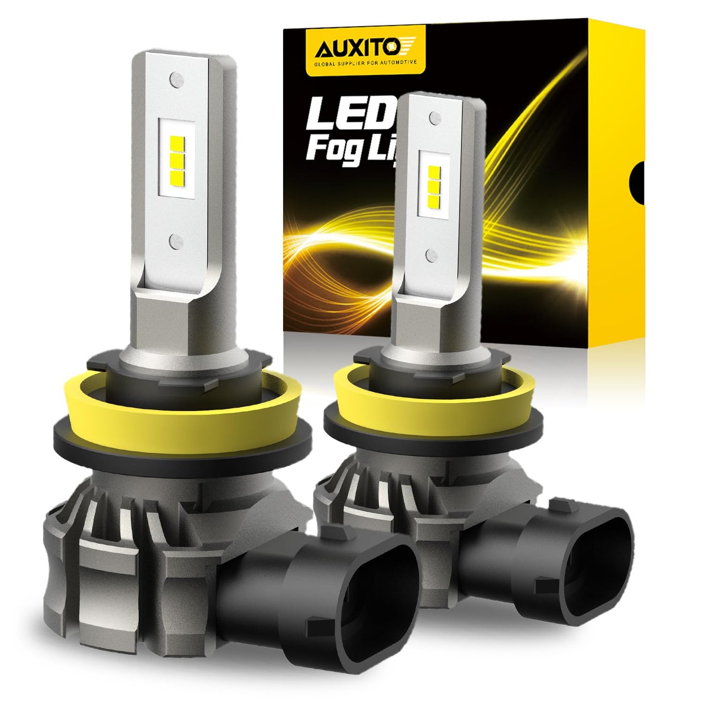 AUXITO White LED Fog Light Bulbs H11/H8/H16(JP) 300% Brighter Cool Lights NEW