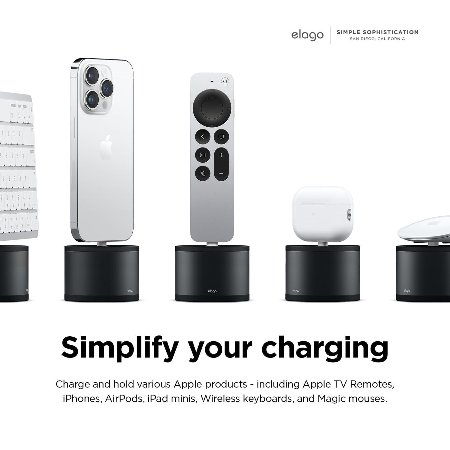 elago Black Docking Station Charging Dock for iPhone iPad Tech Accessories NEW