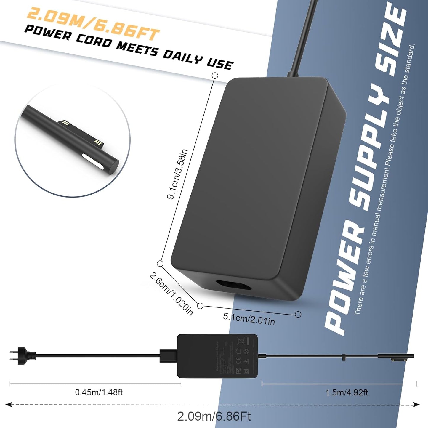 TREE.NB 65W Power Adapter Charger for Microsoft Surface Tablets and DEMO
