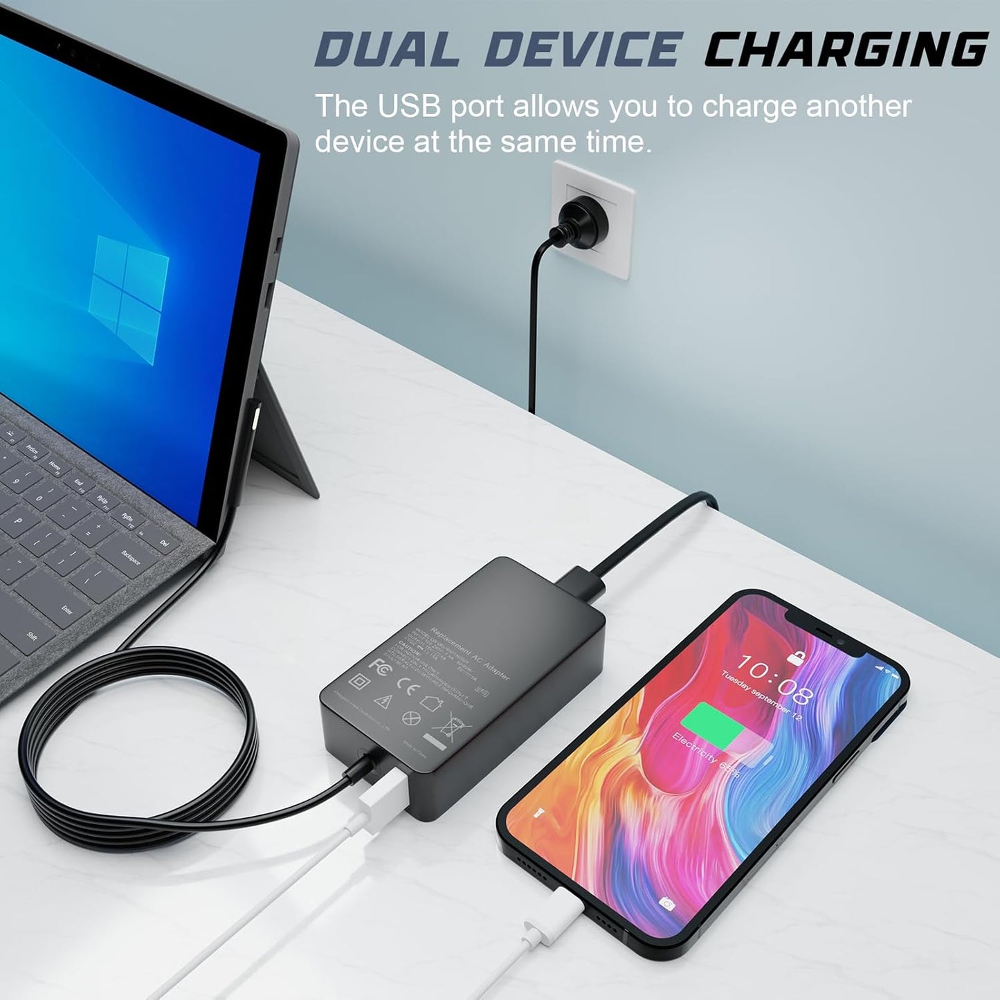 TREE.NB 65W Power Adapter Charger for Microsoft Surface Tablets and DEMO