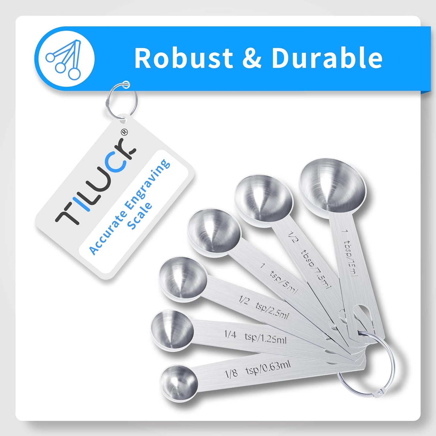 Stainless Steel Measuring Cups and Spoons Set of 13 Kitchen Tools Size 7+6 NEW