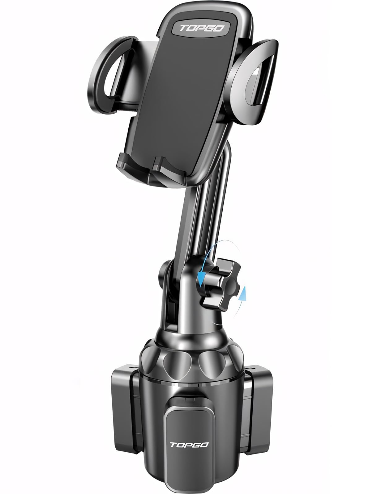 TOPGO Adjustable Car Cup Holder and Phone Mount for Drinks, Beverages, Cups NEW