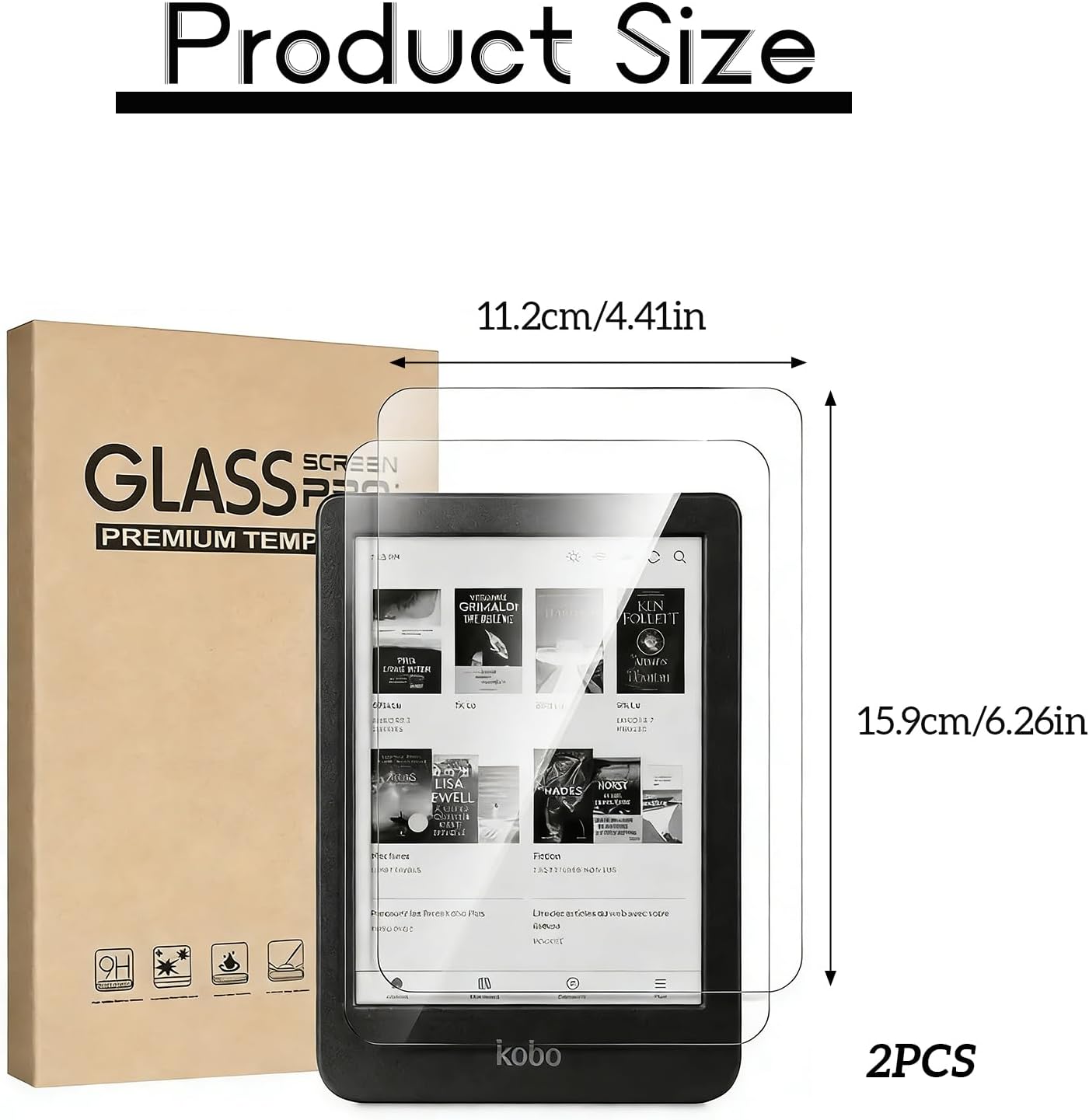 Lapetwbn Transparent Screen Protector for Kobo Clara 2E 6.0 Inch eReader NEW