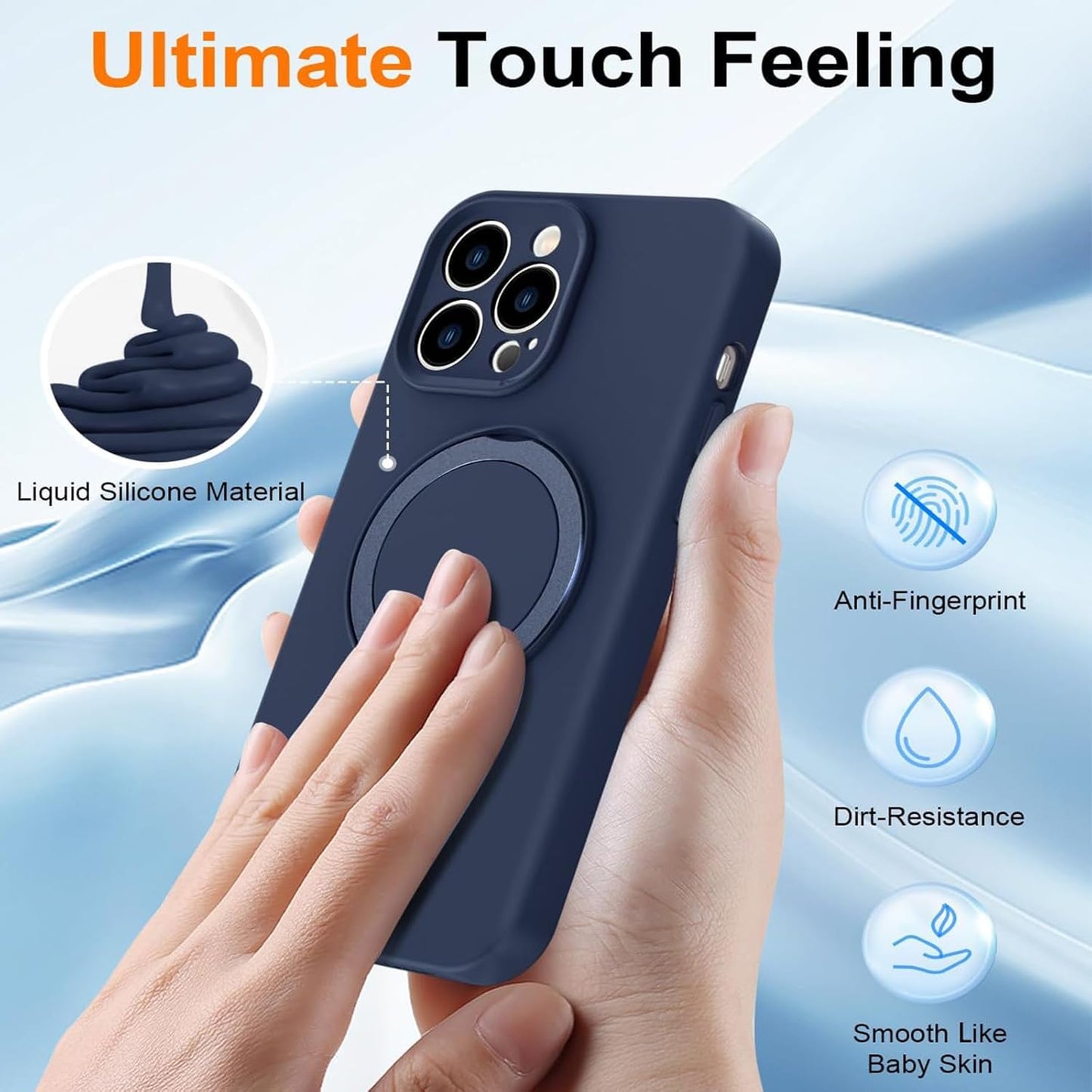 RUNGOS iPhone Phone Cases 16 Pro Liquid Silicone Protective Case with NEW