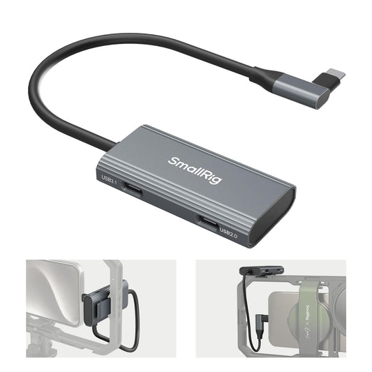 SMALLRIG 4-in-1 USB Hubs USB-C Hub with Cold Shoe Mount and Type-C DEMO
