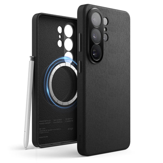 elago Magnetic Leather Phone Case for Samsung Galaxy S26 Ultra - Black DEMO