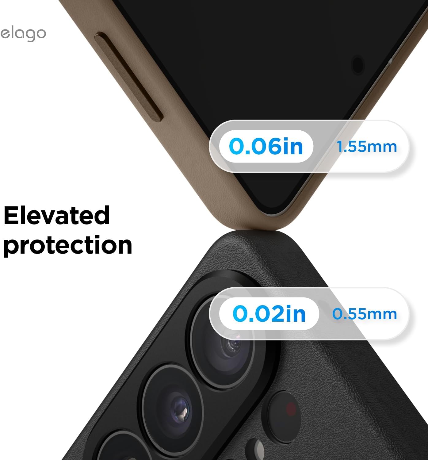 elago Magnetic Leather Phone Case for Samsung Galaxy S26 Ultra - Black DEMO