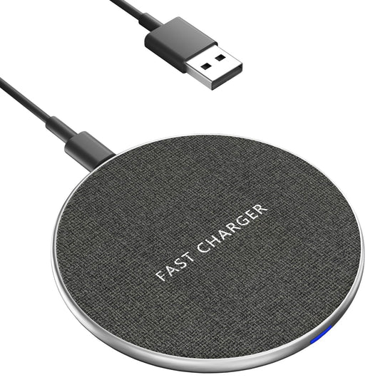 20W Wireless Charging Pad Fast Charger for Smartphones & Tablets, Aluminium NEW