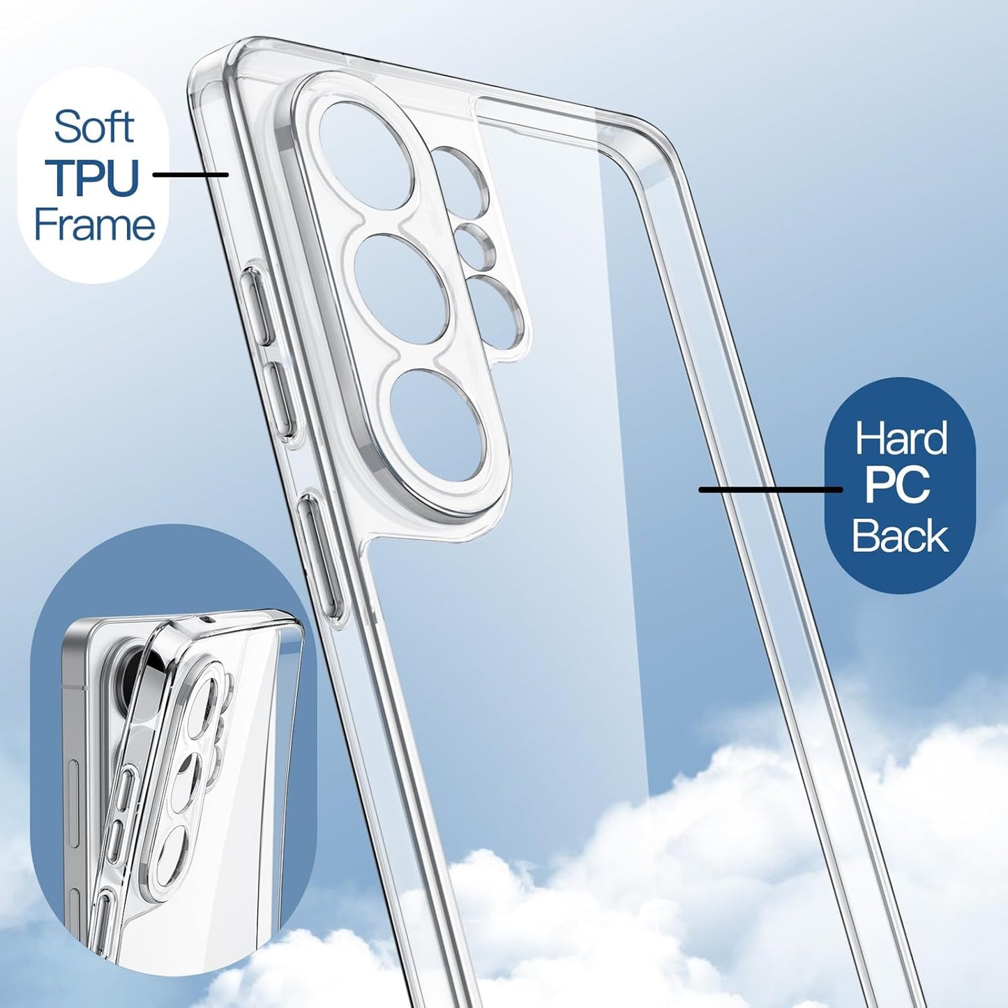 JETech Clear Basic Protective Phone Case for Samsung Galaxy S26 Ultra NEW