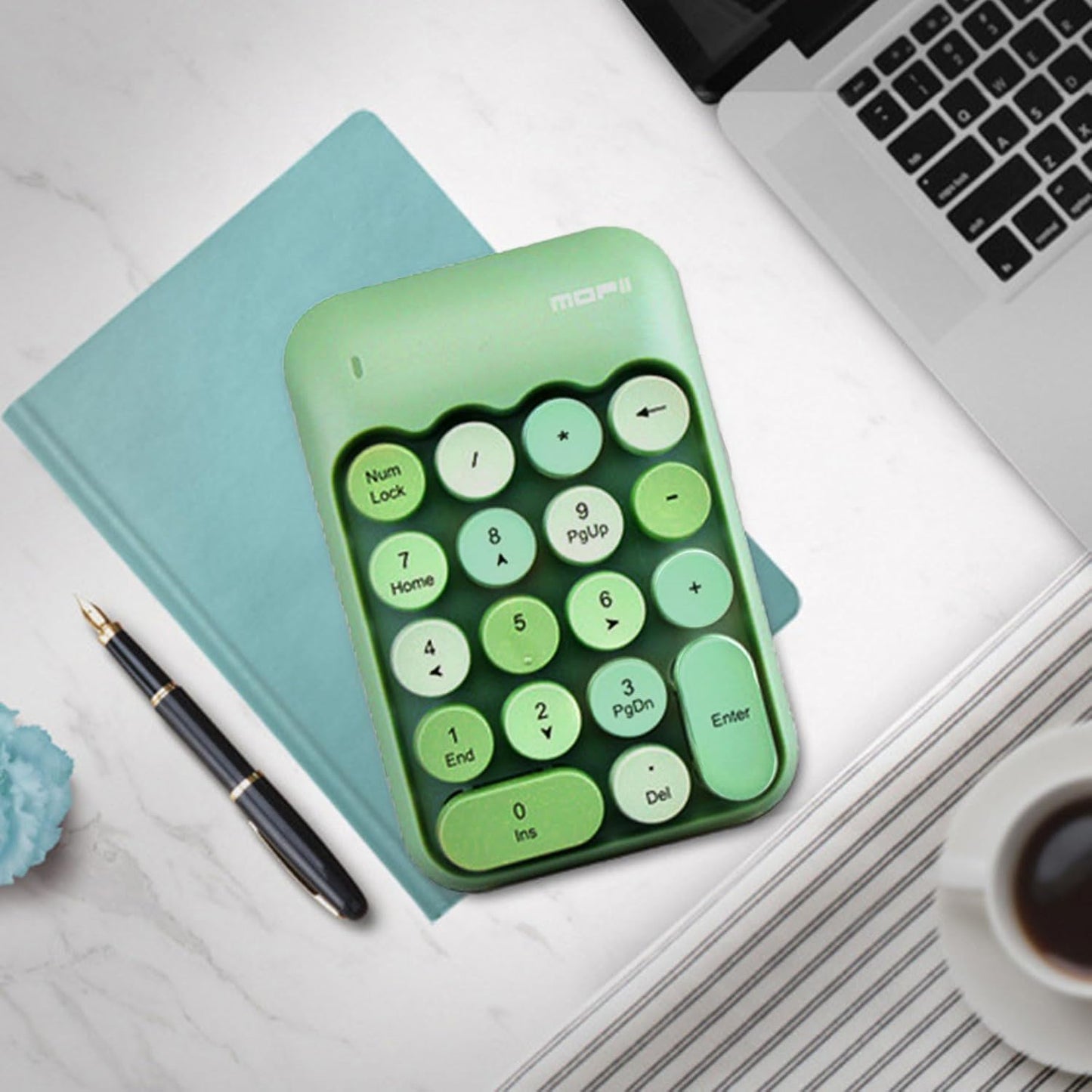 MOFii 18-Key Keyboards Wireless Numeric Keypad Green Portable Keyboard for DEMO