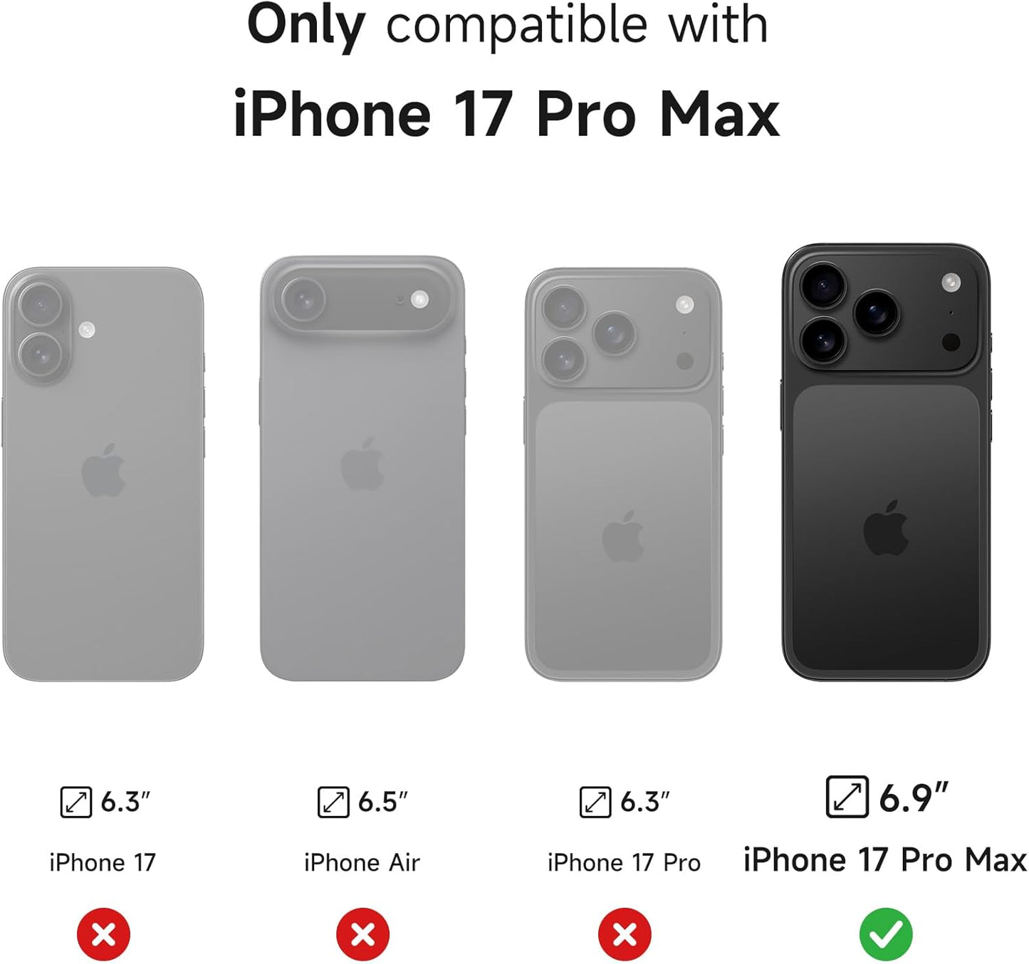 SURITCH Protective Phone Case for iPhone 17 Pro Max with Camera Cover DEMO