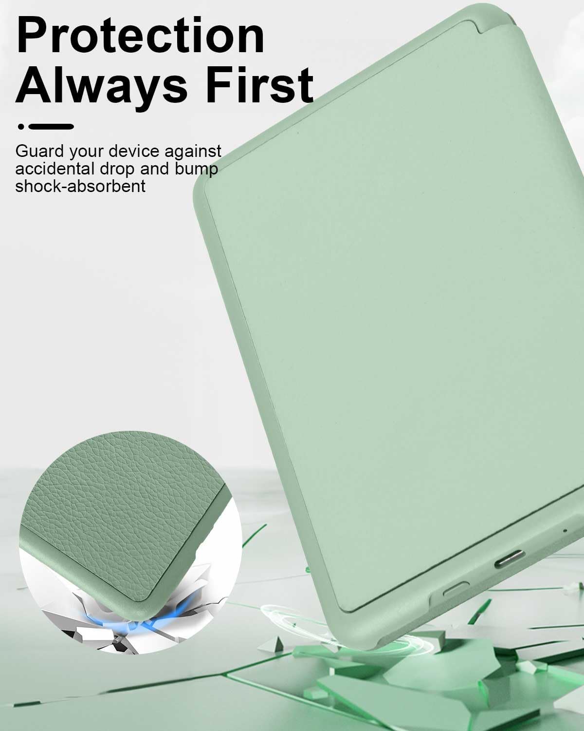 T Tersely Cases Full Body Matcha Color Case for All-New Kindle 6" (11th Gen) NEW