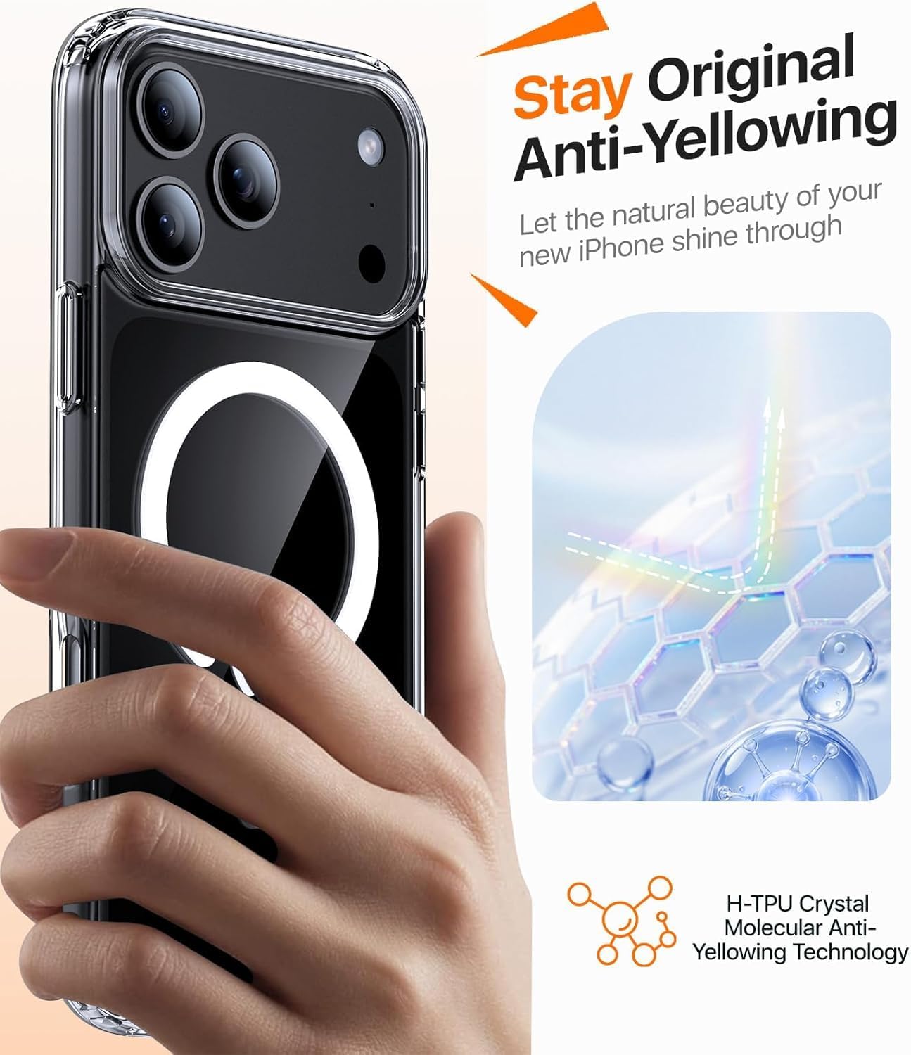 ELEPIK Clear Protective Phone Case Military Grade Drop Test iPhone 17 Pro NEW