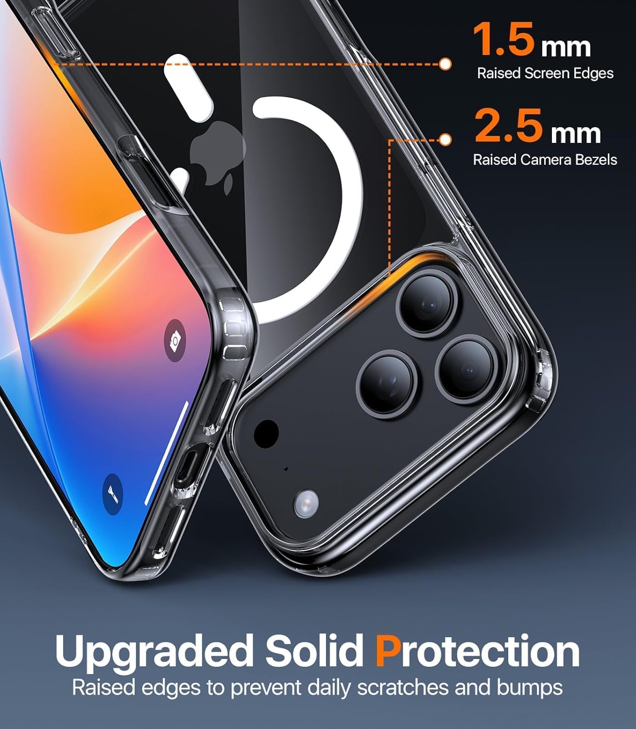 ELEPIK Clear Protective Phone Case Military Grade Drop Test iPhone 17 Pro NEW