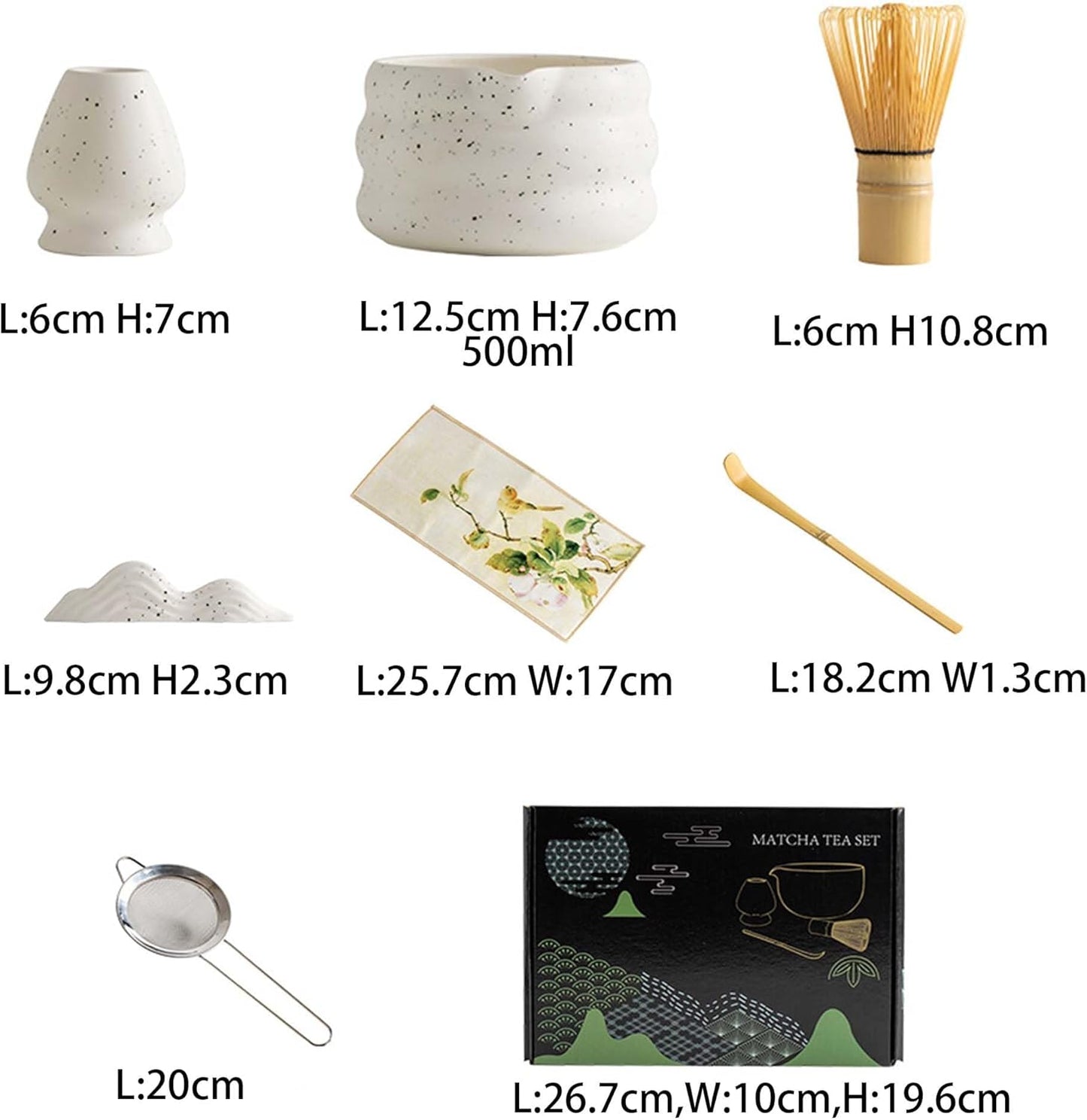 Premium 7-Piece Tea Sets Matcha Tea Ceremony Set with Whisk - Elegant NEW