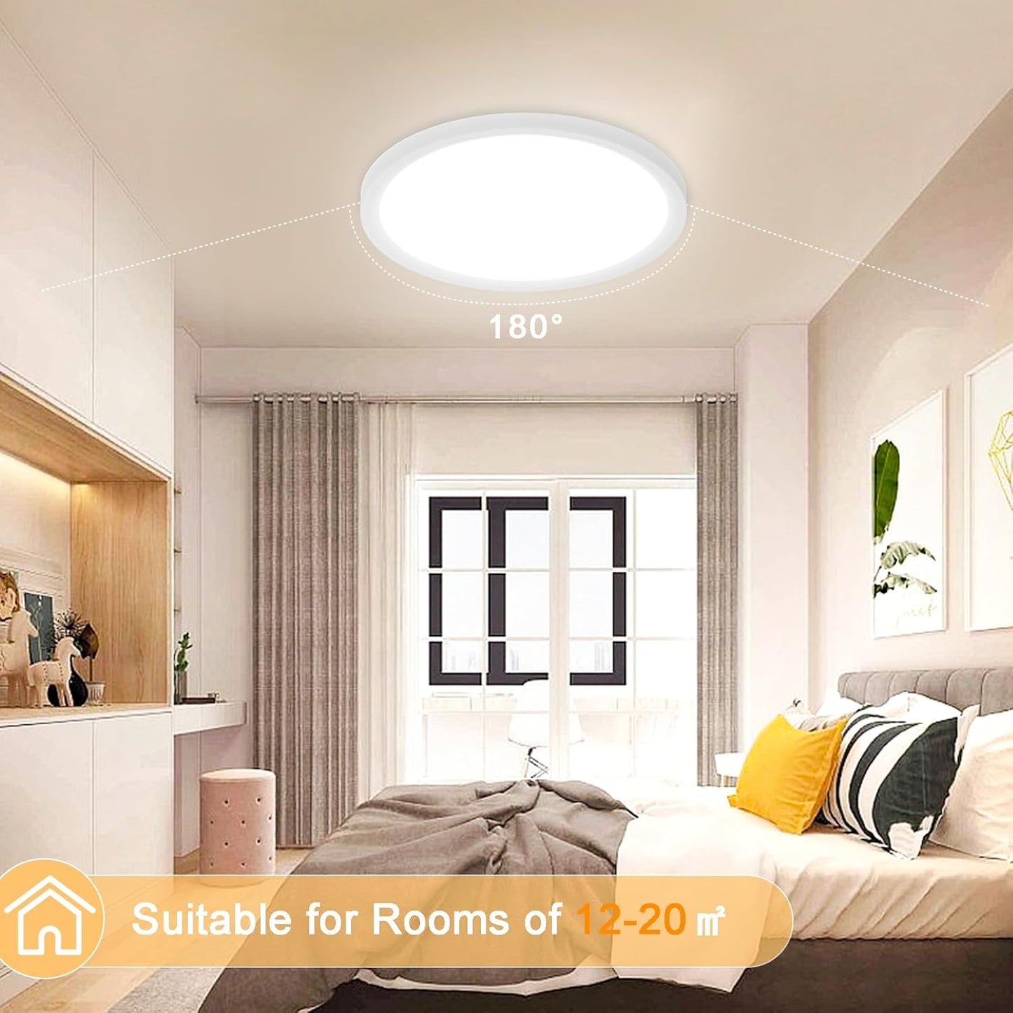 BOSITE 30W Round LED Ceiling Light Fixture Bright White Ultra Thin 2700lm NEW