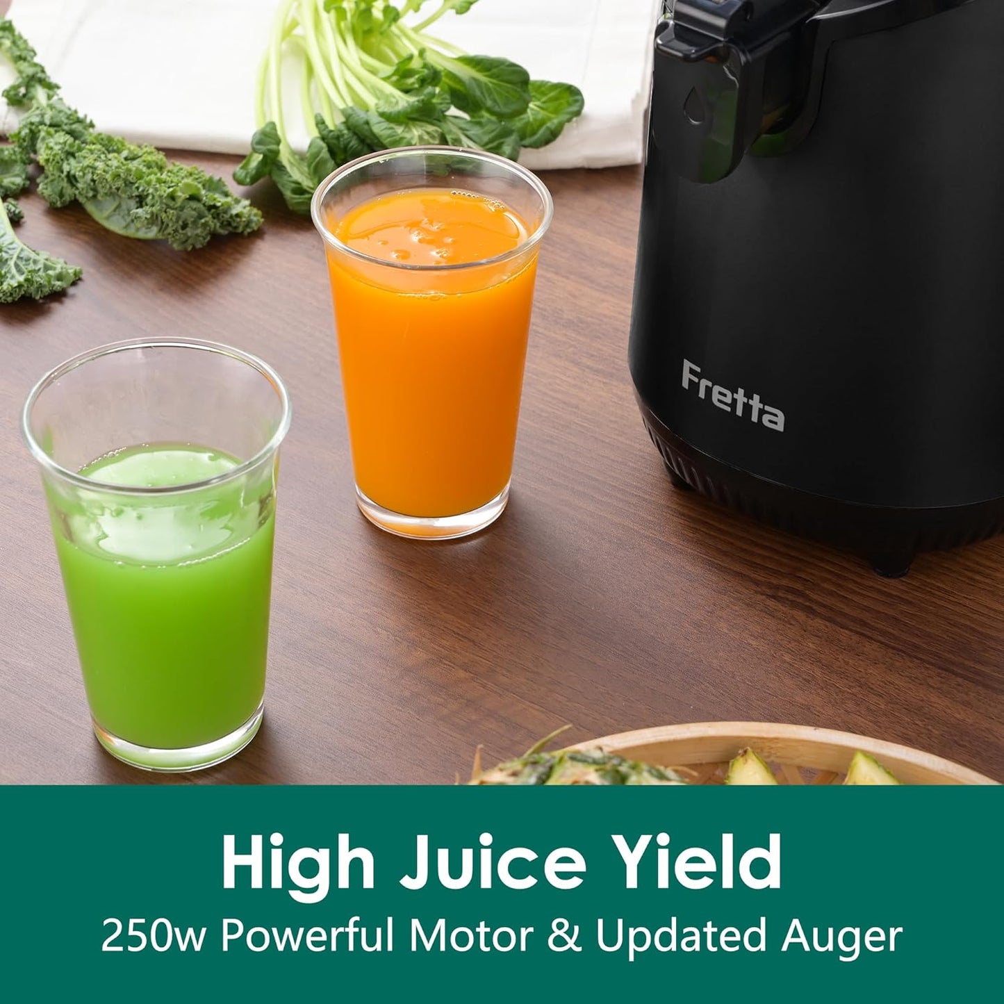 Fretta Slow Juicers Masticating Juicer Extractor Cold Press Electric 1.8L NEW